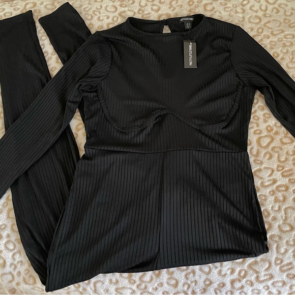 SOLD PLT Ribbed Jumpsuit - Picture 3 of 3